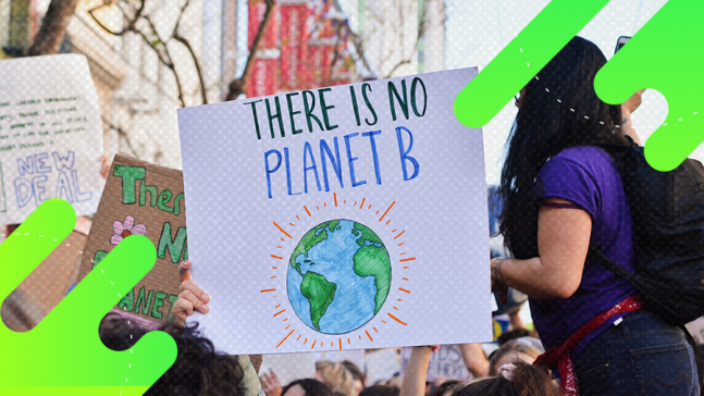 earth day 'there is no planet b' environment campaigners